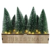 Bottle Brush Light Up Christmas Trees (9.75" x 2.20" x 8")