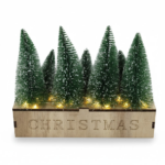Bottle Brush Light Up Christmas Trees (9.75" x 2.20" x 8")